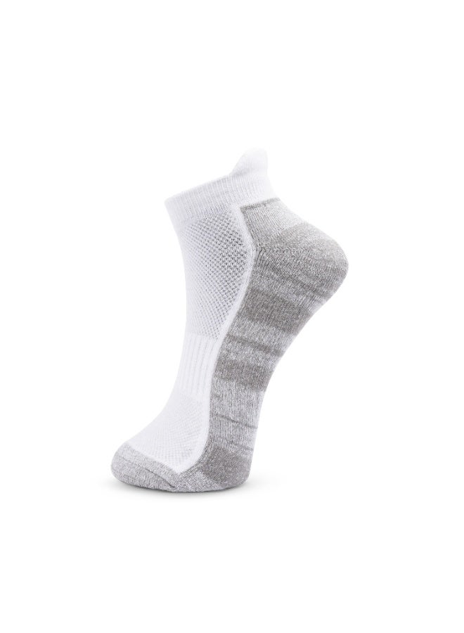 White Leaf Men’s Half-Terry Low-Cut Sneaker Socks – 3 Pairs (Light Blue, White, Black) – Breathable, Moisture-Wicking, Stay-Up Grip, OEKO-TEX & ECAS Certified, Free Size - Image 3